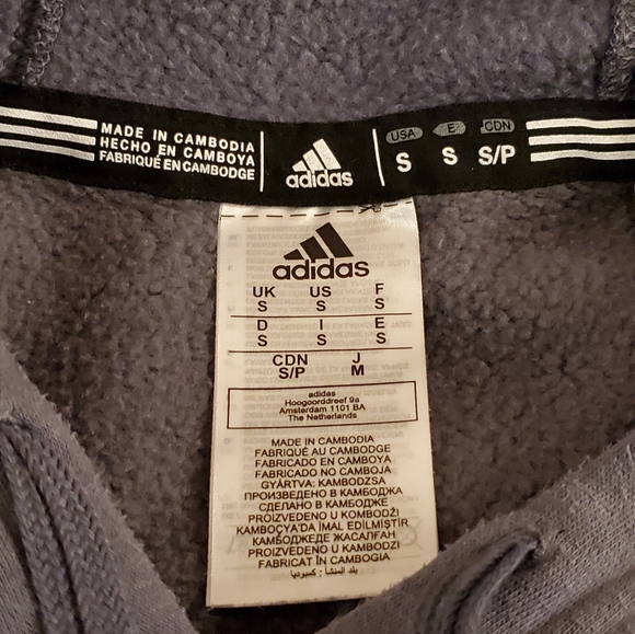 Adidas Fleece Hoodie Blue Small - Picture 8 of 14